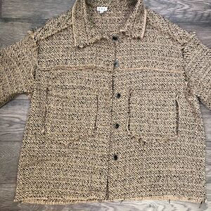 POL Black and Tan Tweed Jacket